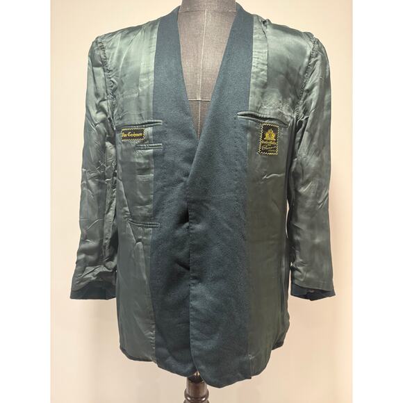 Oxxford Clothes Bauman's Emerald Green Cashmere Suit Jacket Size 42 R JL - Picture 7 of 16